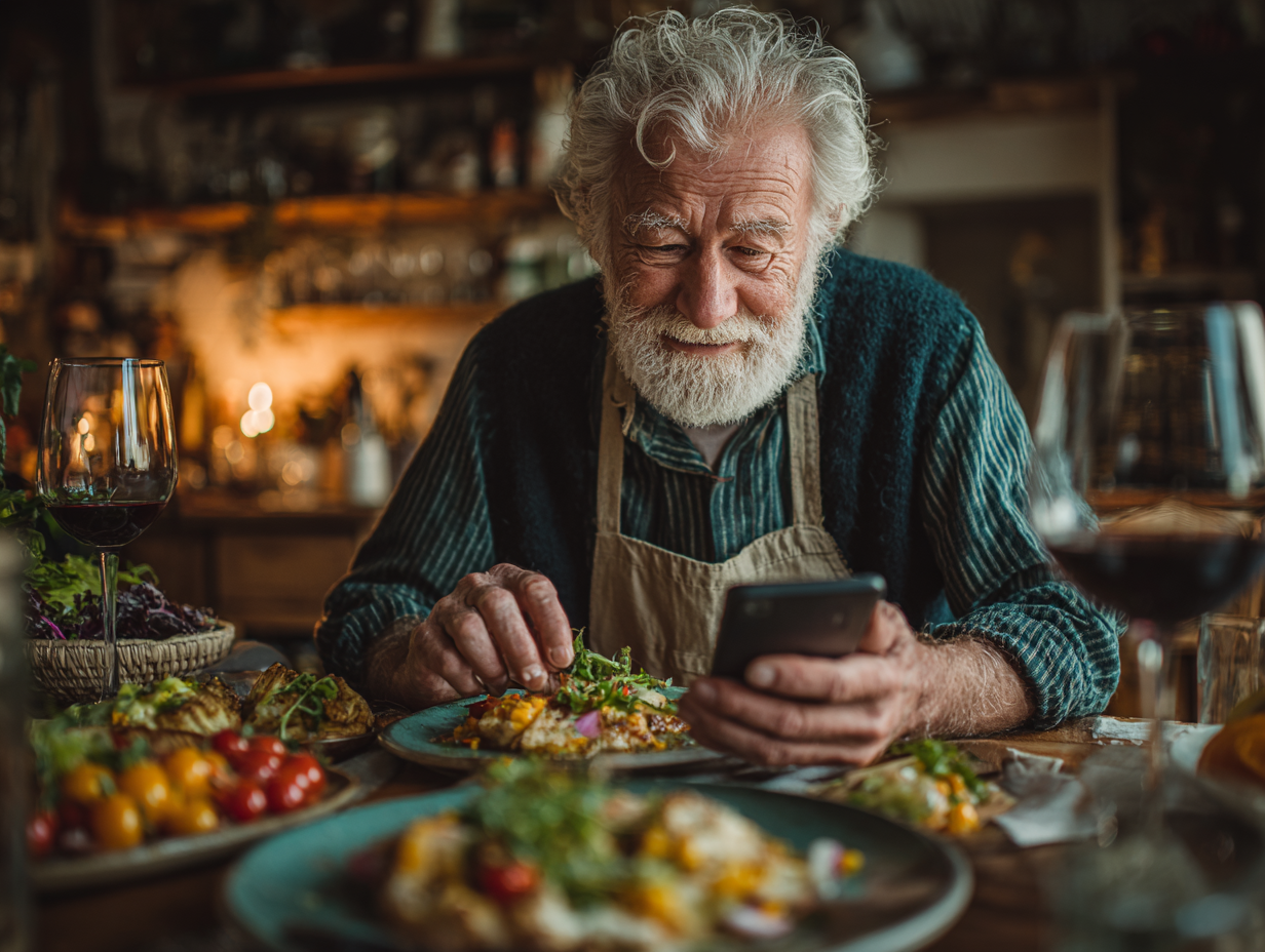 Consultație nutrițională cu specialist și client senior